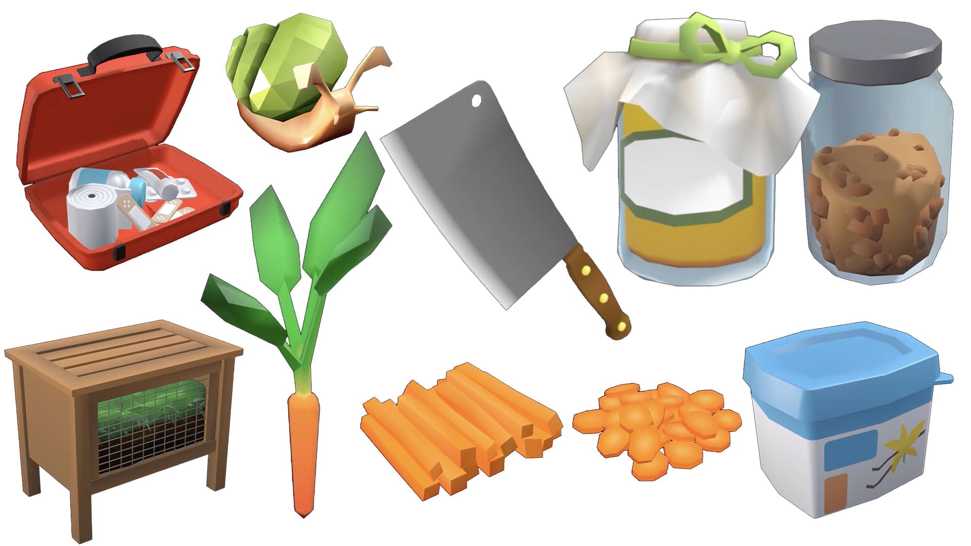 Power Full Kids illustrated food and object items
