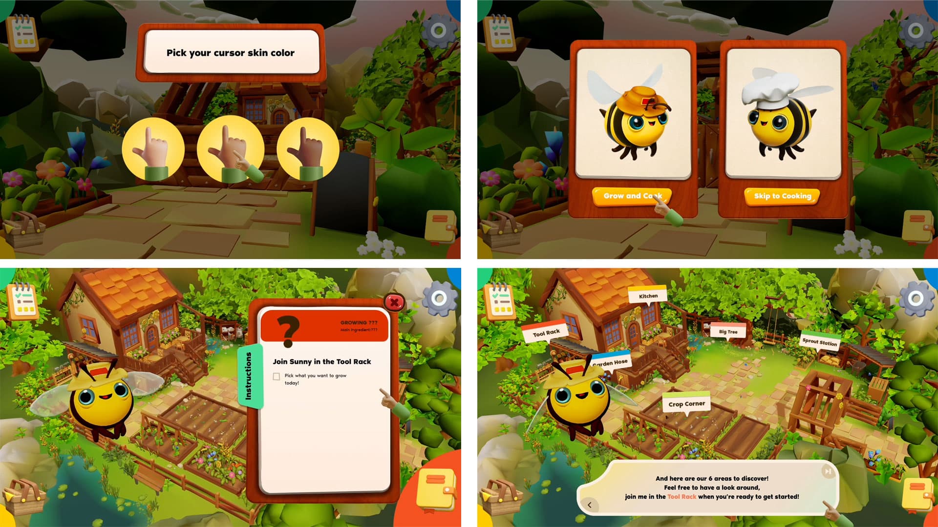 Sunny's Bee-utiful Food Adventure setup screen