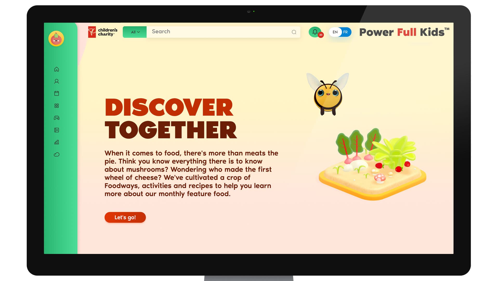 Power Full Kids website interface