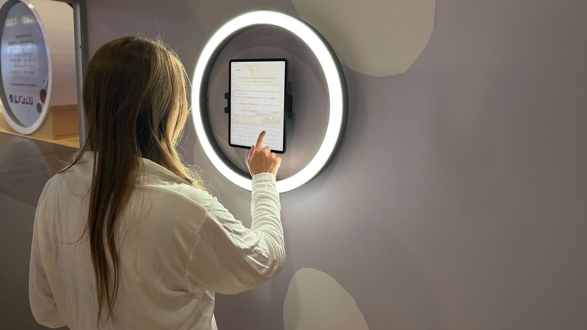 AI video booth interface