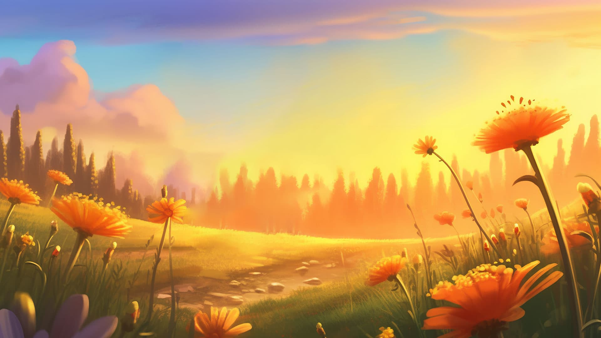 Power Full Kids illustrated background system