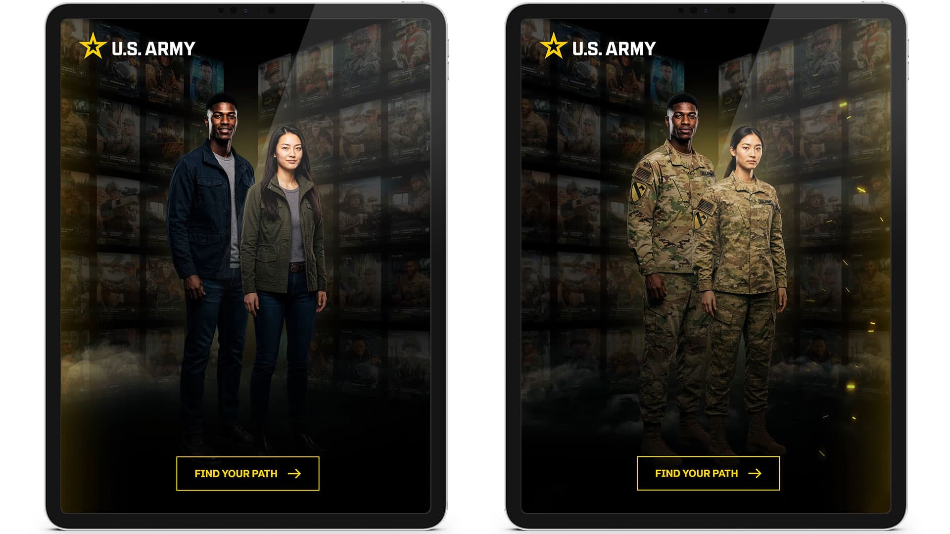 Mission Ready portrait capture and generated portrait screens