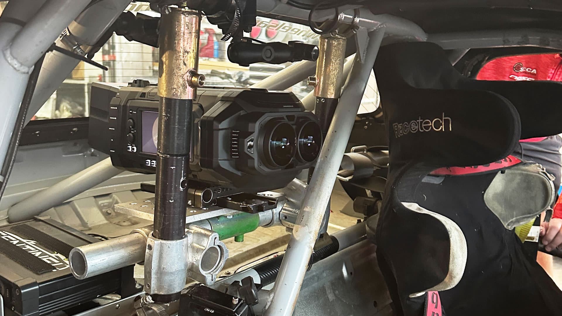 Live action racing capture on track