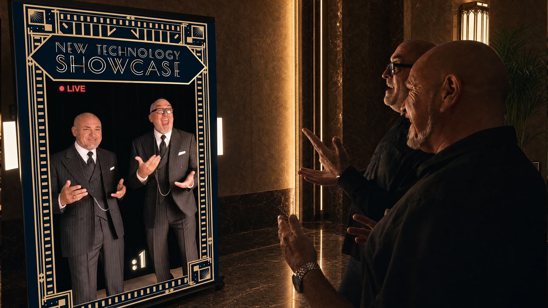 Guests enjoying the Alcon Magic Mirror